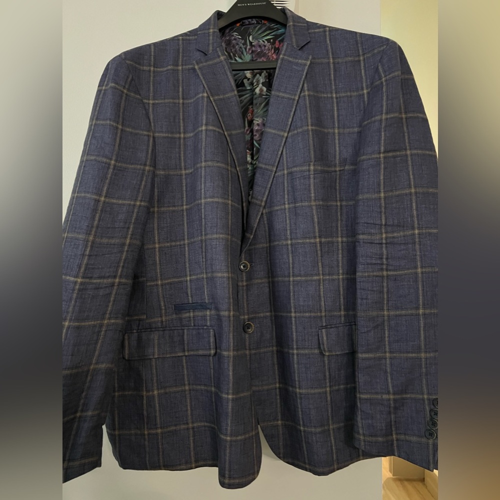 Tallia Blue Plaid Blazer